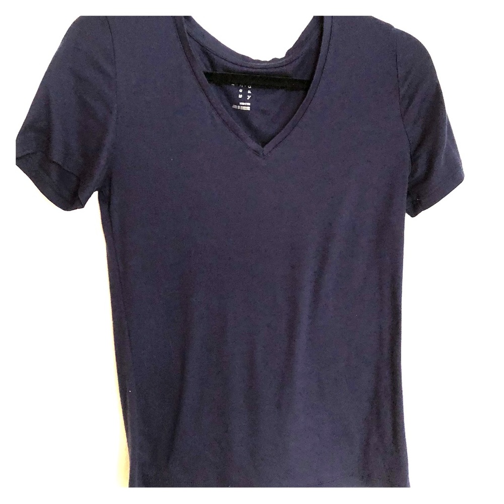 Navy v neck $5